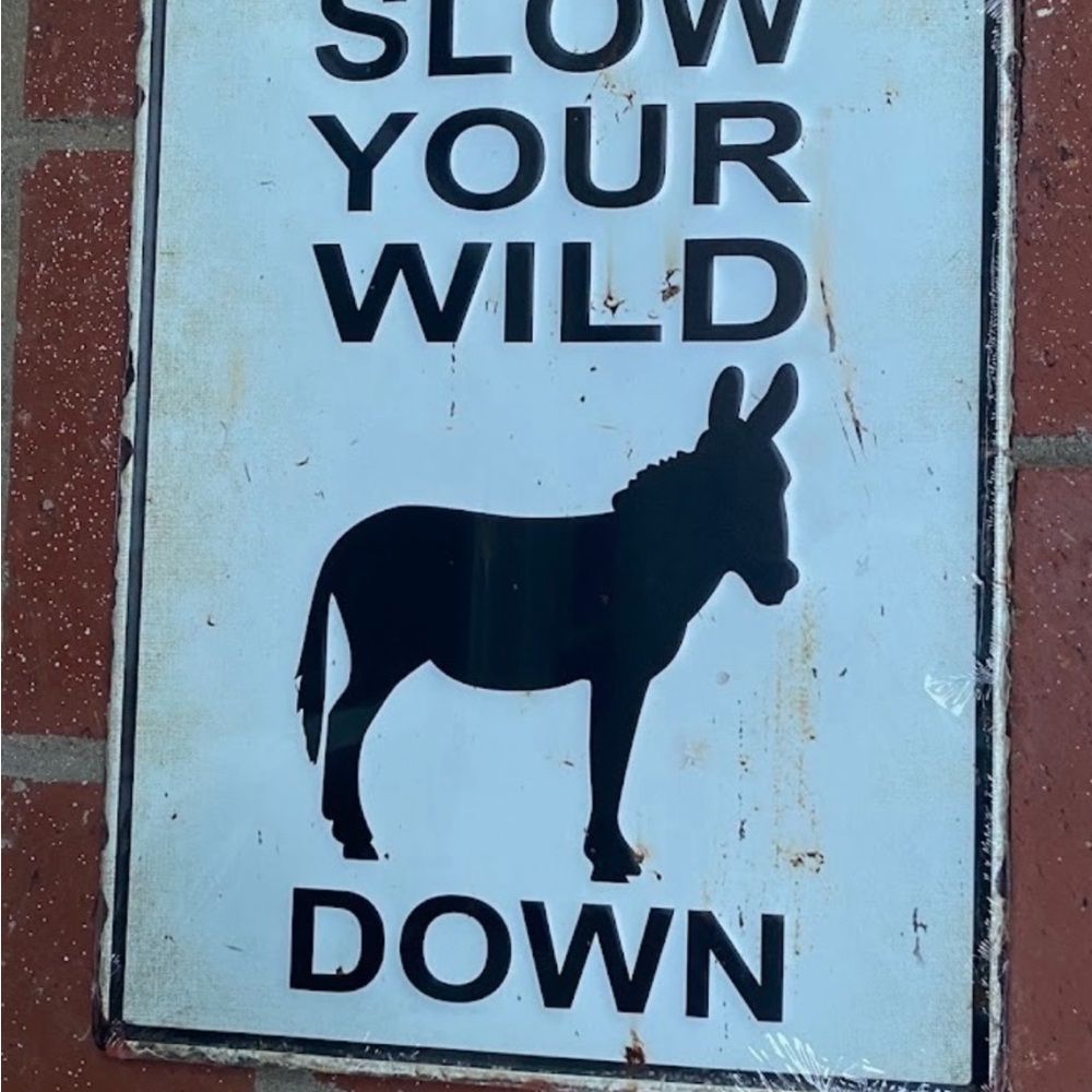 Black and White Outdoor Game Sign